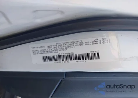 2008 Subaru Tribeca Limited 5-Passenger z USA, uszkodzony, nr VIN 4S4WX93D084418065